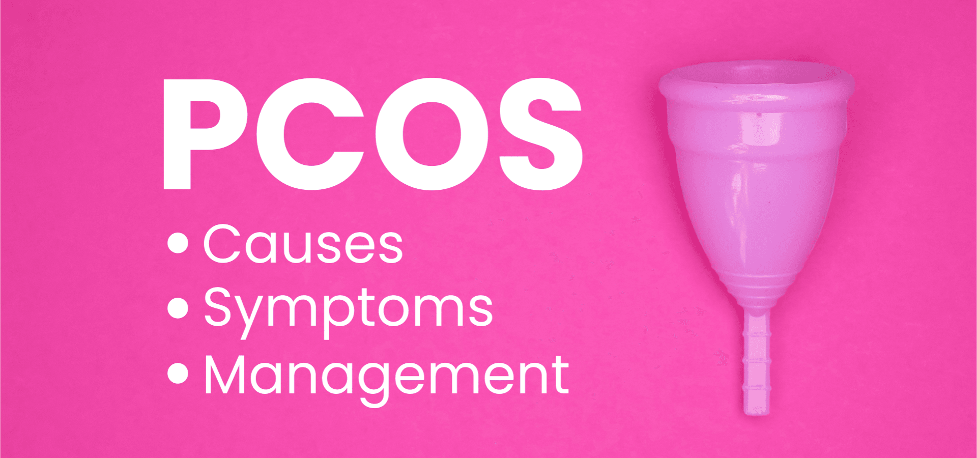 Illustration showing PCOS causes, symptoms, and treatment options for women’s health